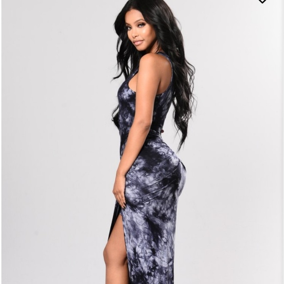 tie dye bodycon maxi dress